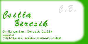 csilla bercsik business card